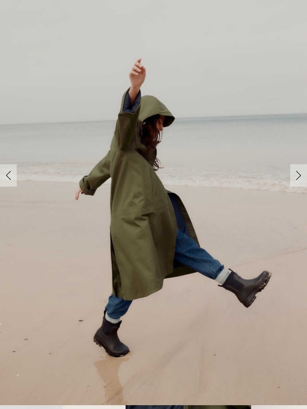 Olive Hooded Military-Style Field Coat - Picture 7 of 8
